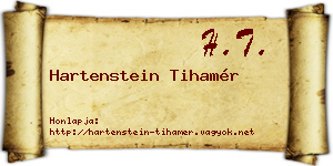 Hartenstein Tihamér névjegykártya